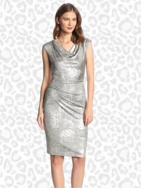 Vince Camuto Metallic Cocktail Dress Size 2